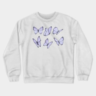 Snowy cold silver butterfly sticker pack Crewneck Sweatshirt